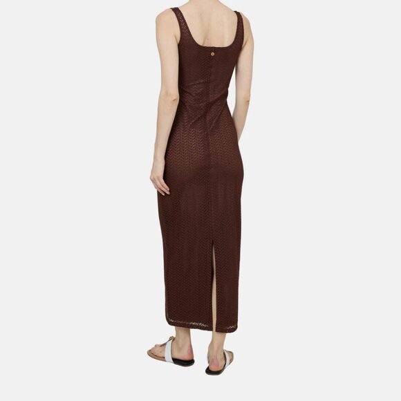 Palmacea | Fara Textured Nilo Brown Maxi Dress | NWT - Picture 12 of 15